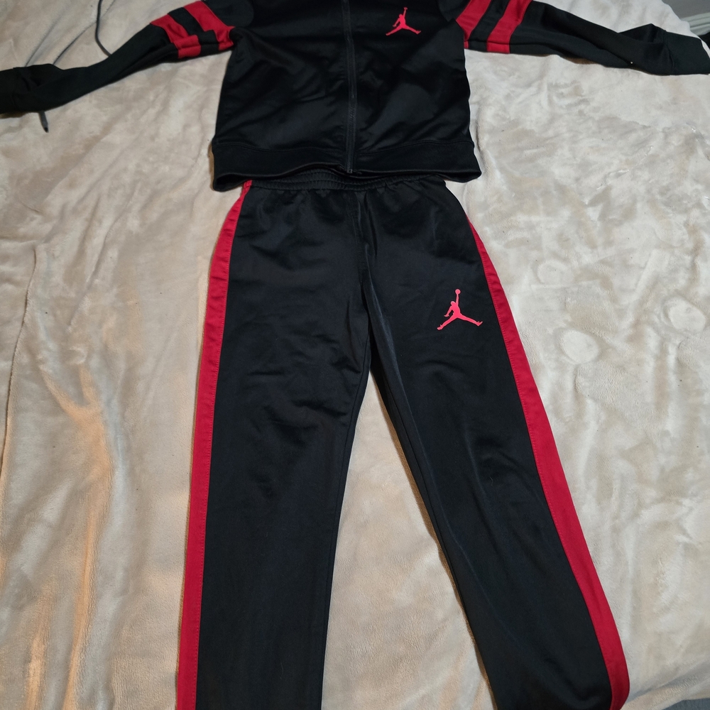 Jordan Black Jacket with Red Logo